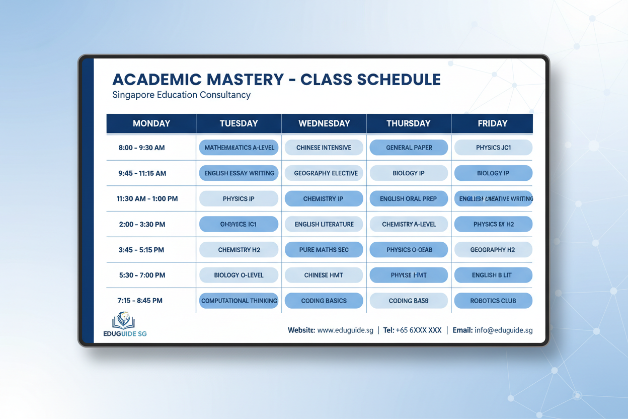 class schedule